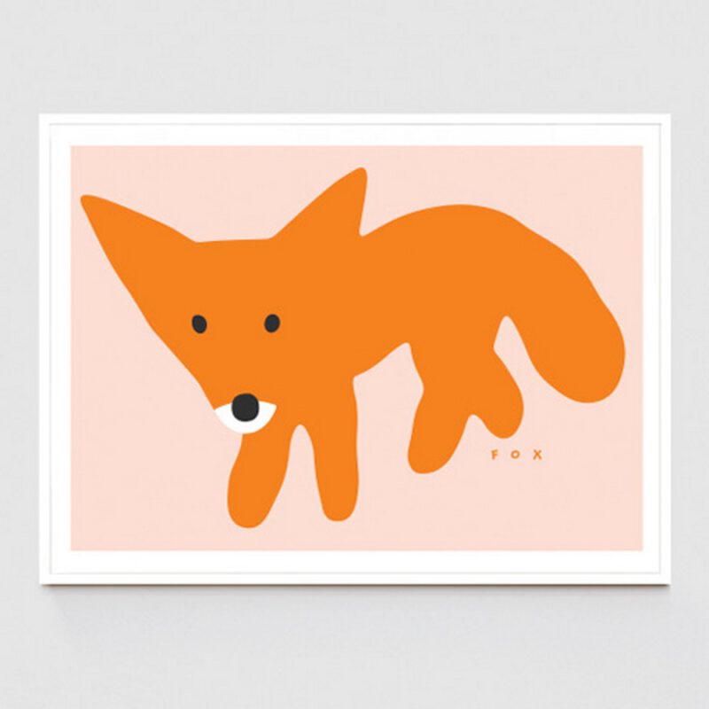 ArtPrint - Red Fox Pink